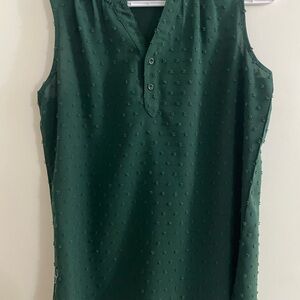 Women’s Green Sleeveless Shirt
